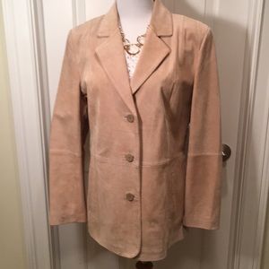 Genuine Tan Suede Blazer/Coat